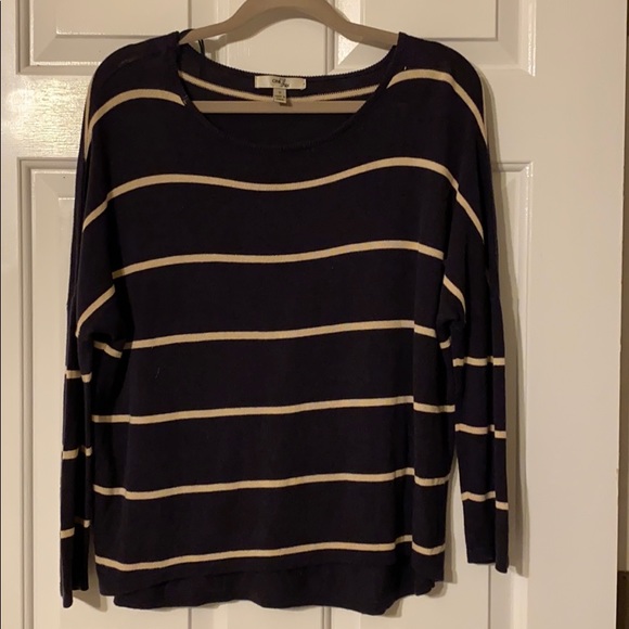 Sweaters - Navy striped sweater